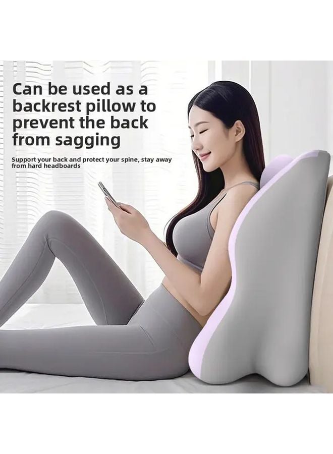 Purple Cervical Support Pillow Ergonomic Backrest Cushion Medium Firmness Breathable - Image 4